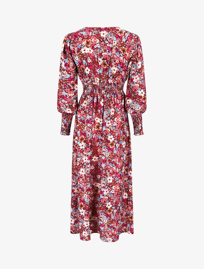 Robe longue à taille empire et imprimé fleurs d&