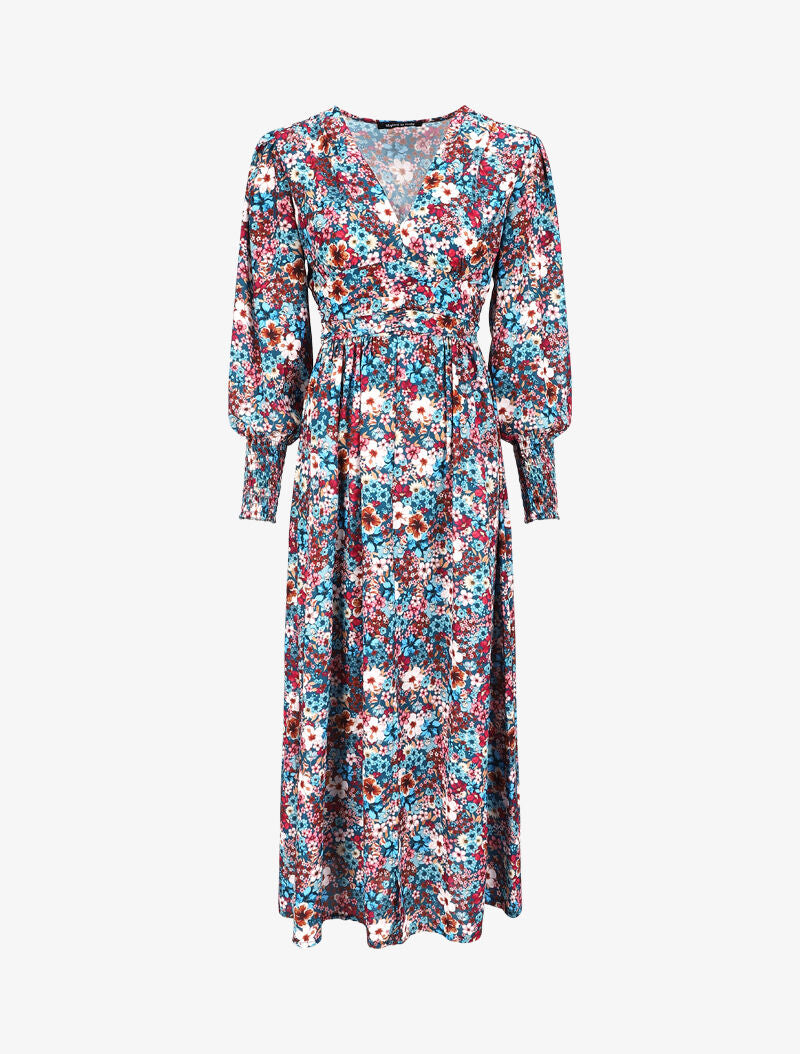 Robe longue à taille empire et imprimé fleurs d&