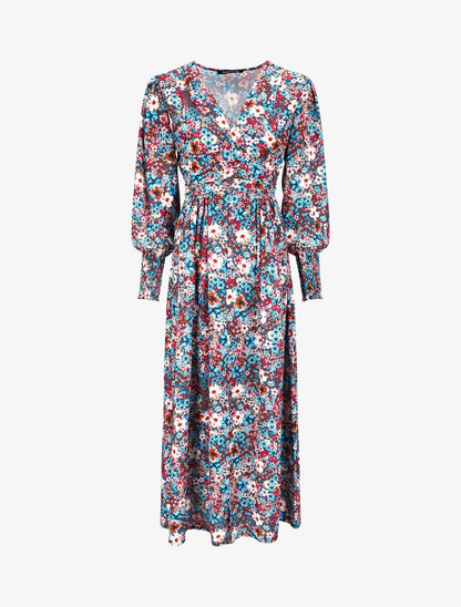 Robe longue à taille empire et imprimé fleurs d&