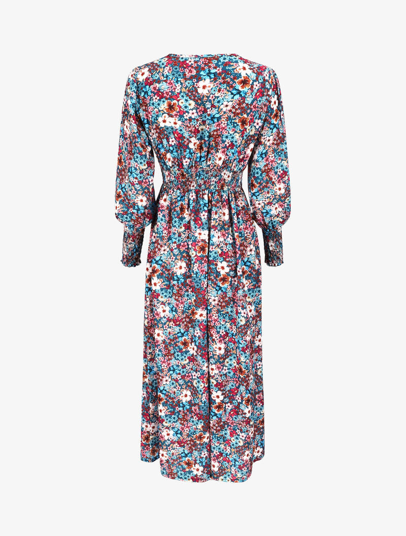 Robe longue à taille empire et imprimé fleurs d&