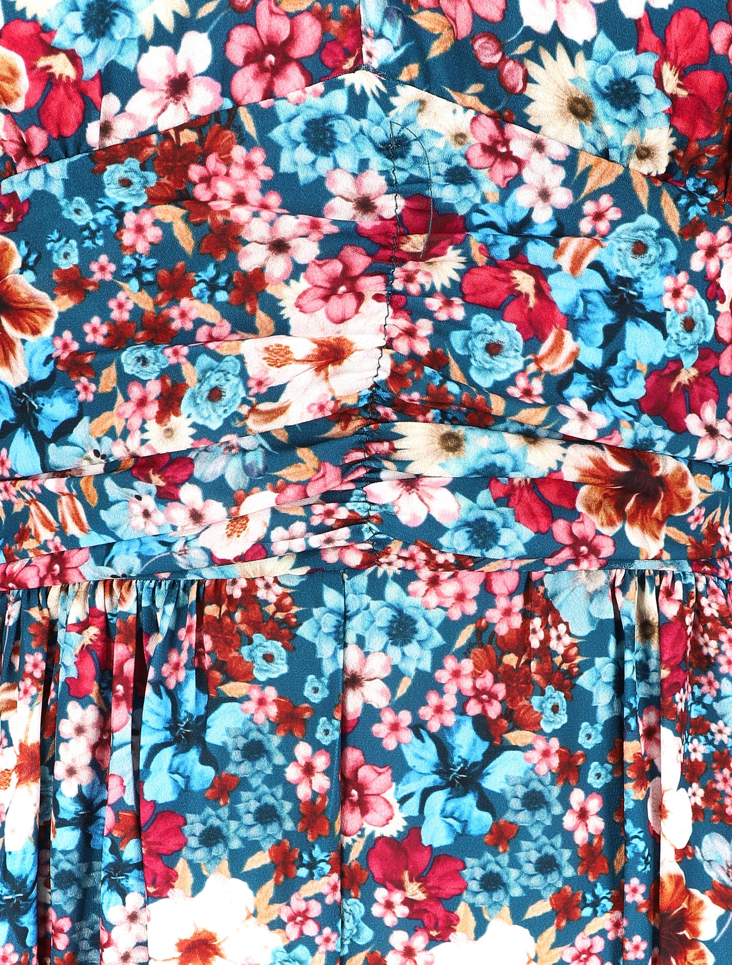 Robe longue à taille empire et imprimé fleurs d&