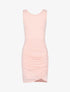 Robe fourreau à bords drapés - rose - 1
