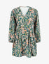Robe col V à imprimé floral - Vert - 1