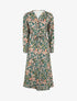 Robe longue à imprimé fleurs sauvages - Vert - 4