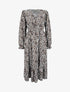 Robe taille empire à imprimé marguerite - Noir - 1
