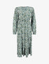 Robe taille empire à imprimé marguerite - Vert - 4