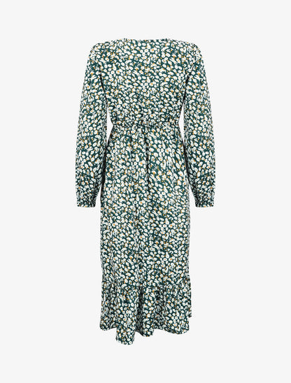 Robe taille empire à imprimé marguerite - Vert - 2