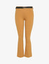 Pantalon flare élastiqué - Camel - 1