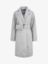 Manteau long à ceinture style banane - Gris clair - 1