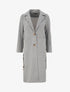Manteau long à bords asymétriques et détail boutons - Gris - 5