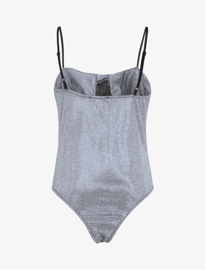 Body pailleté style lingerie - Noir - 2