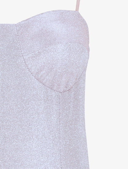 Body pailleté style lingerie - Rose - 3
