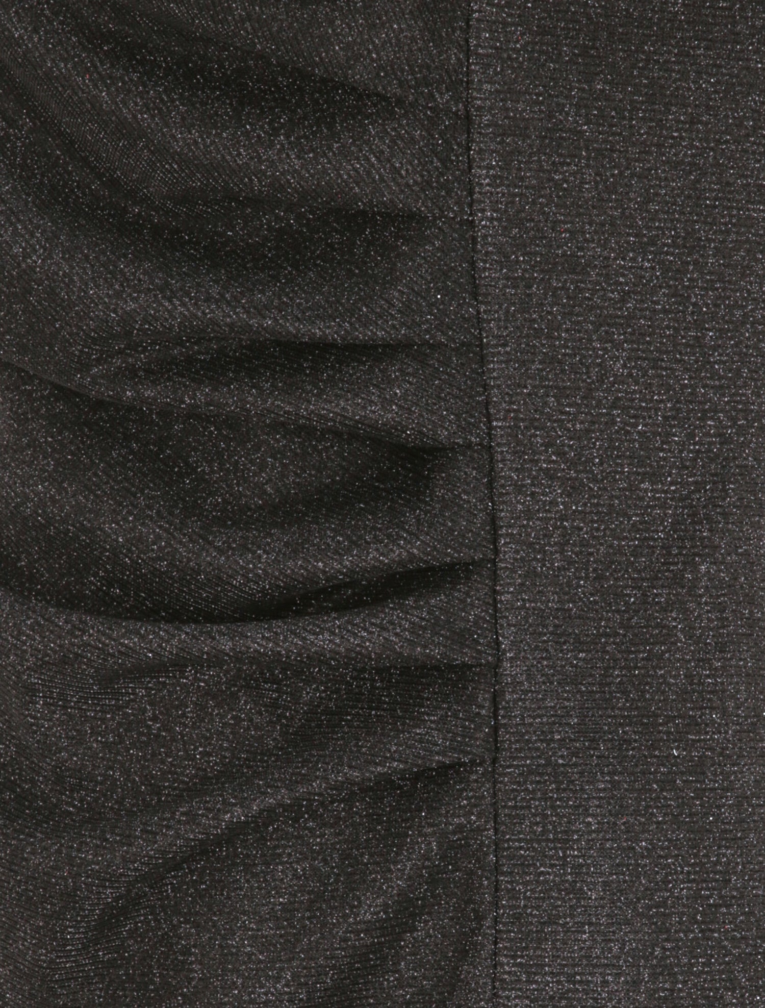 Robe pailletée à col asymétrique et détail drapé - Noir - 3