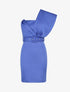 Robe one shoulder en néoprène - Bleu électrique - 4