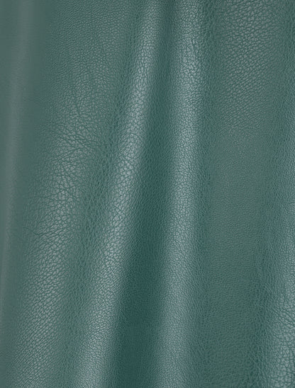 Jupe midi en simili - Vert sapin - 3