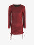 Robe irisée à bords retroussables - Rouge - 4