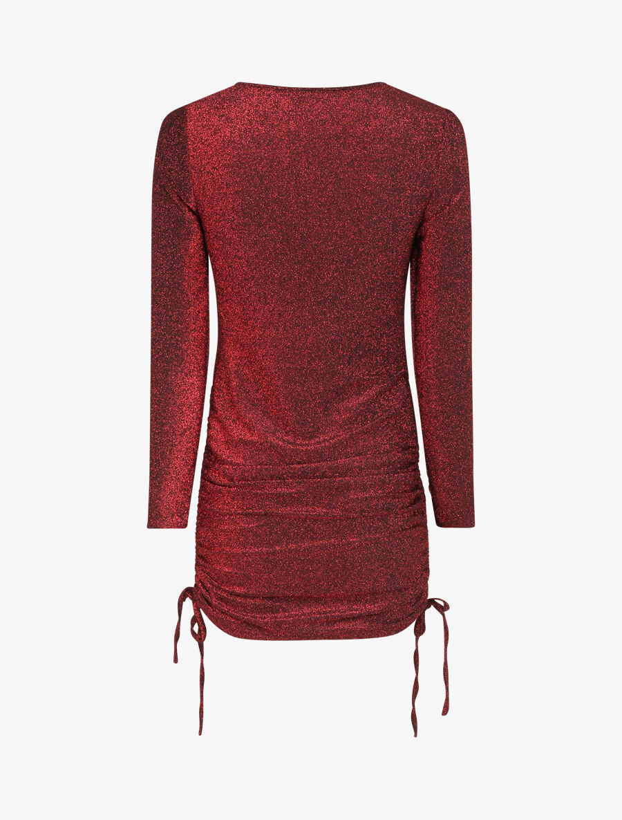 Robe irisée à bords retroussables - Rouge - 2