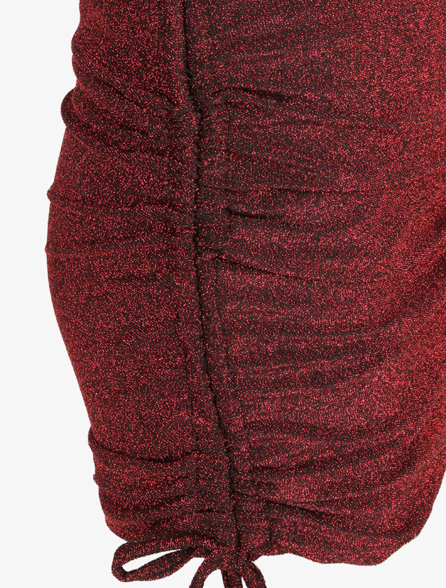 Robe irisée à bords retroussables - Rouge - 3