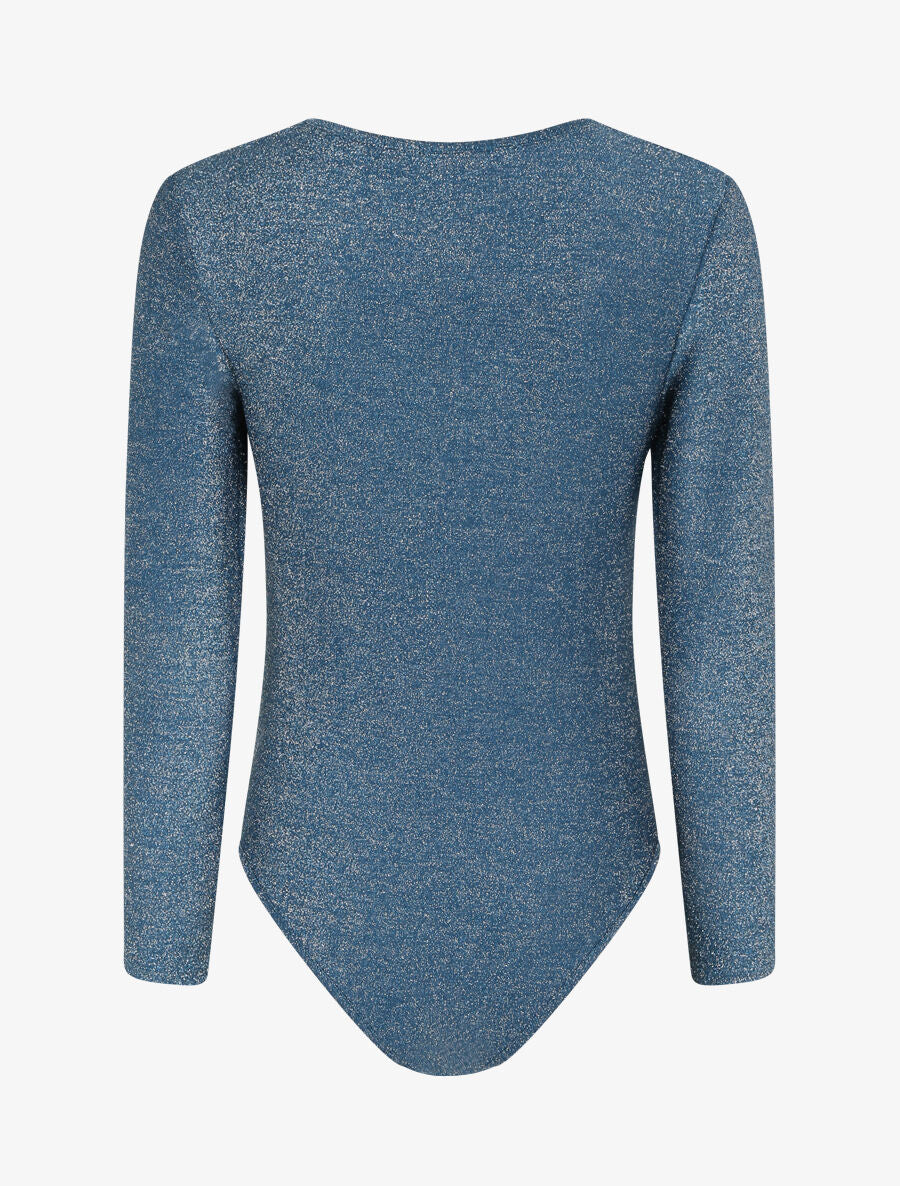 Body irisé à col torsadé - Bleu - 2