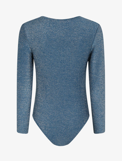 Body irisé à col torsadé - Bleu - 2