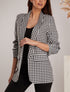 Blazer à carreaux - Noir - 1