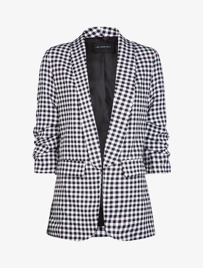 Blazer à carreaux - Noir - 2