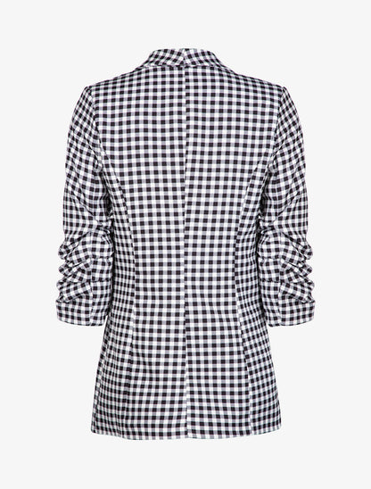 Blazer à carreaux - Noir - 3