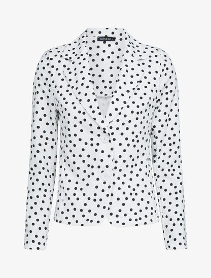 Veste à imprimé pois - Ecru - 1