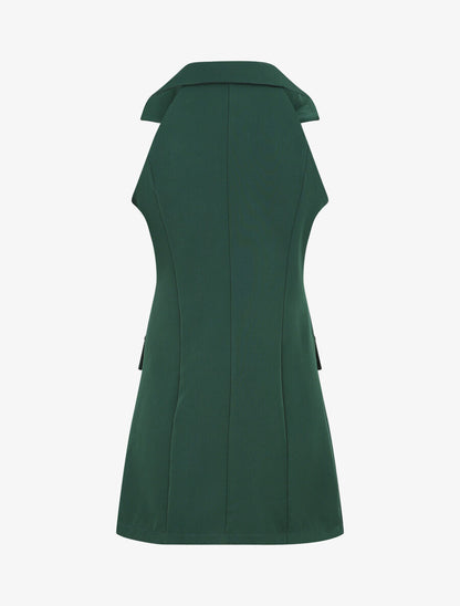 Veste croisée sans manches - Vert - 2