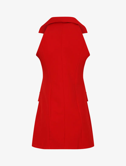 Veste croisée sans manches - Rouge - 2