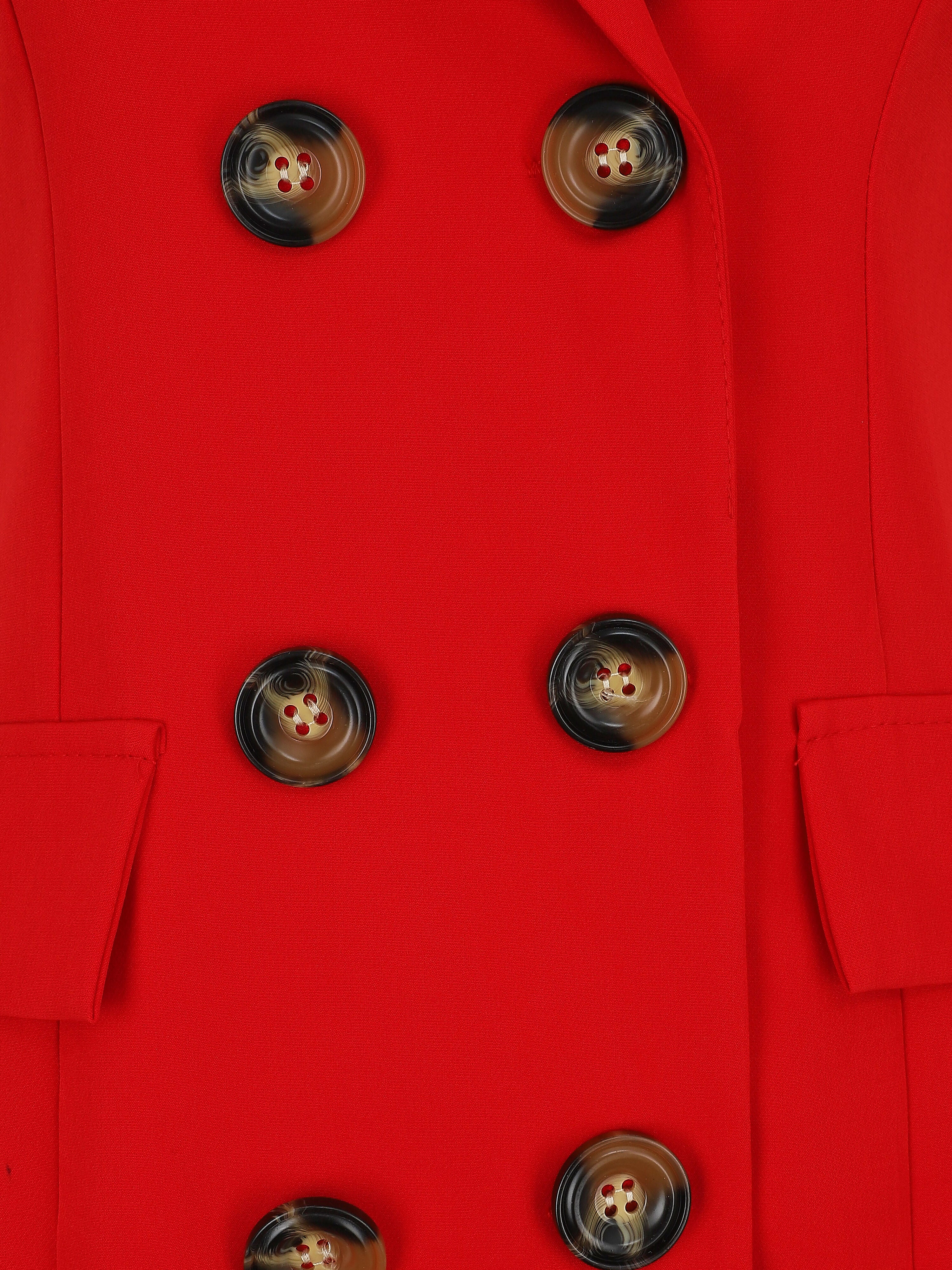 Veste croisée sans manches - Rouge - 3