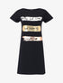 Robe t-shirt à flocage - Noir - 3
