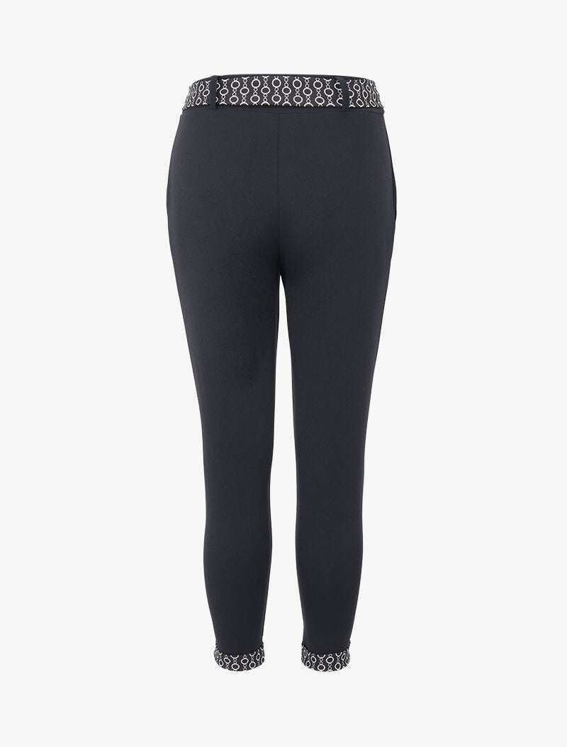 Pantalon 7/8 à bords imprimés - Noir - 4