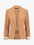 Blazer à revers imprimé tartan - Camel - 1