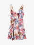 Robe cache coeur imprimée et volantée - Ecru - 3