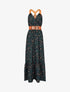 Robe à bretelles style sangles en simili - Vert - 1