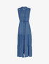 Robe longue à boutonnière - bleu denim - 1