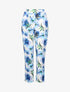 Pantalon carotte à imprimés - Bleu - 1