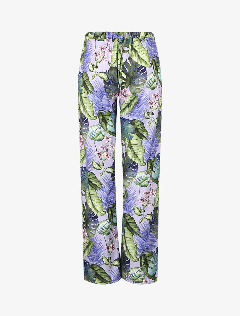 Pantalon ajouré à imprimés - Lilas - 2