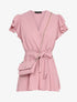 Top péplum avec pochette assortie - Rose - 1