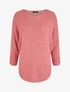 Pull loose irisé à bords arrondis - Rose foncé - 4