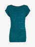 Pull sans manches en maille tressée - Bleu canard - 4