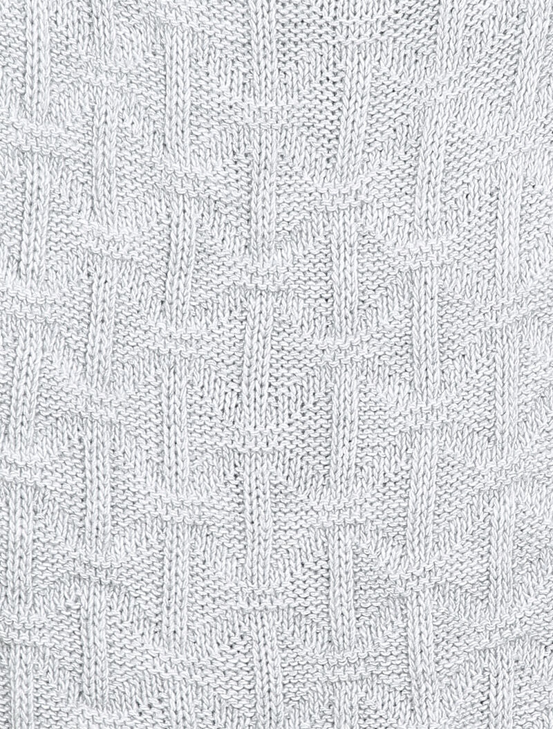 Pull sans manches en maille tressée - Gris clair - 3