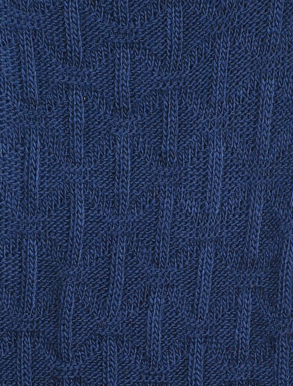 Pull sans manches en maille tressée - Marine - 3