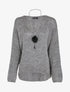 Pull oversize à dos long - Gris chiné - 4