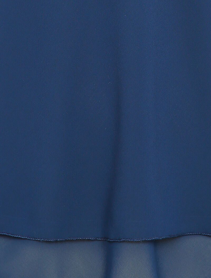 Caraco en voiles superposés - Bleu marine - 3