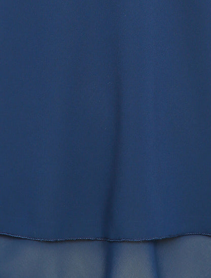 Caraco en voiles superposés - Bleu marine - 3