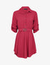 Robe patineuse à boucle dorée stylisée - Bordeaux - 1