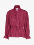 Blouse péplum à imprimé à pois - Bordeaux - 1