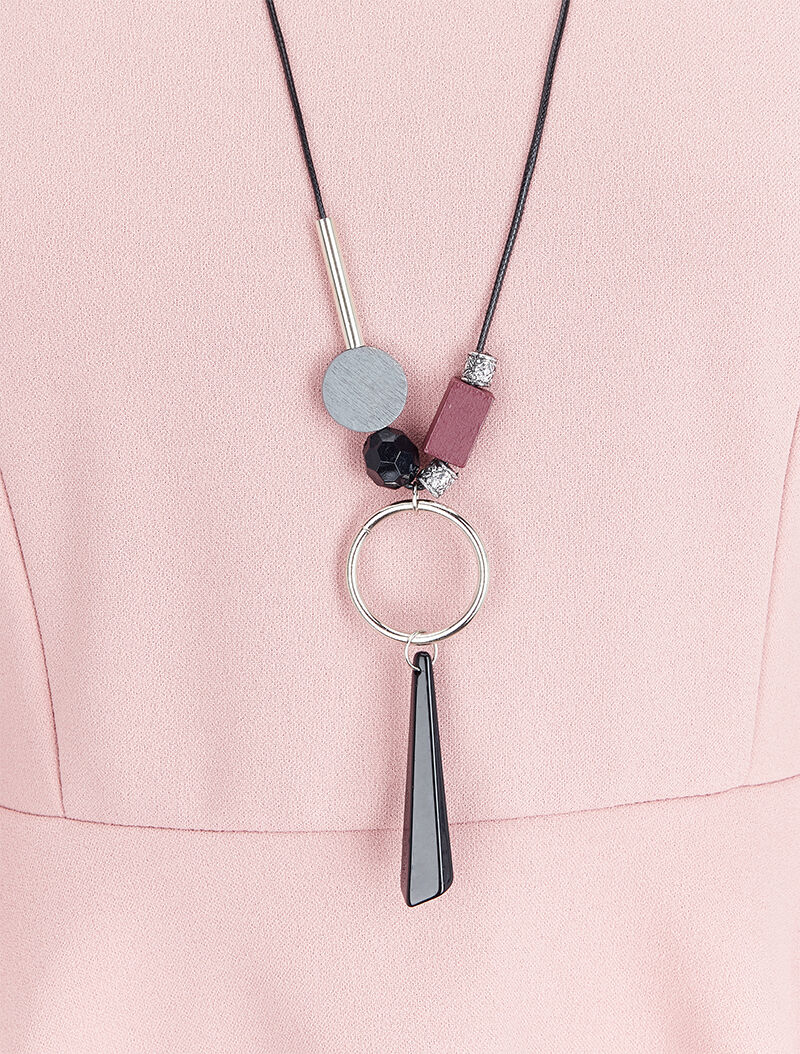 Top bi matière volanté - Rose - 3